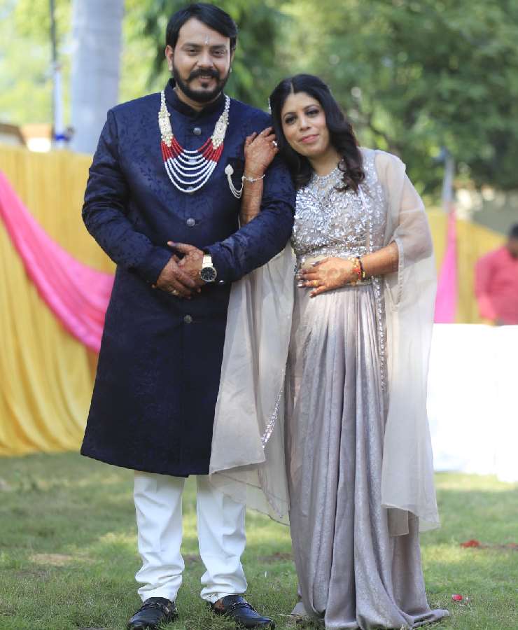 Golden new dark dhoti lahanga