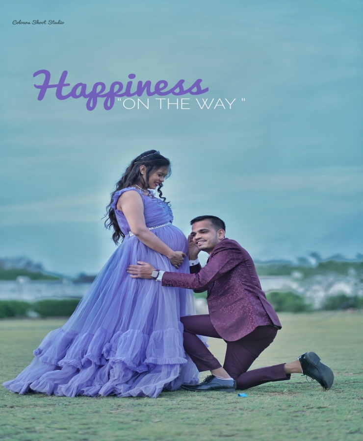 dark levander net frill gown