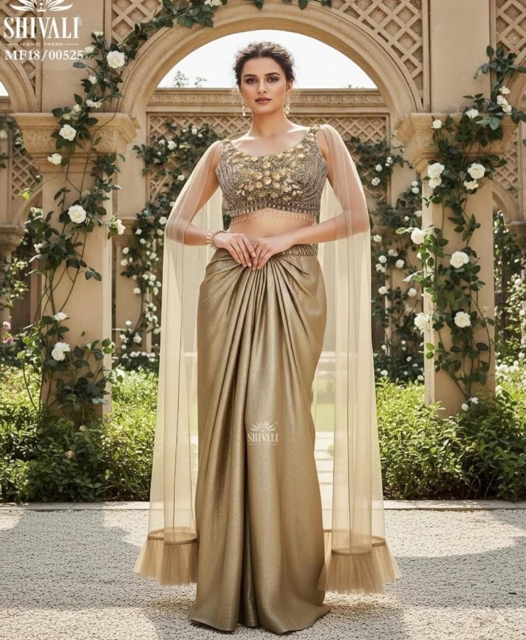 Goldern dark dhoti new